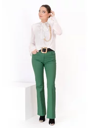 Pantalon office evazat verde