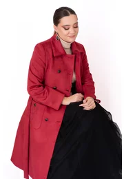 Pardesiu bohemian embosat din piele eco velur