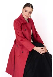 Pardesiu bohemian embosat din piele eco velur