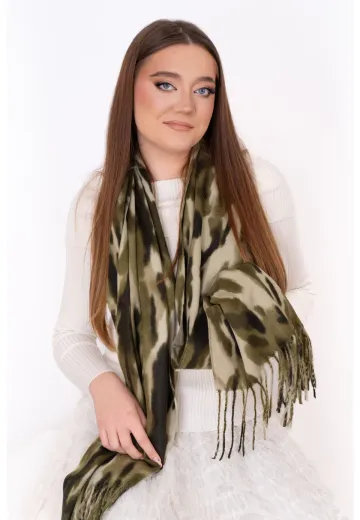 Esarfa delicata verde model army