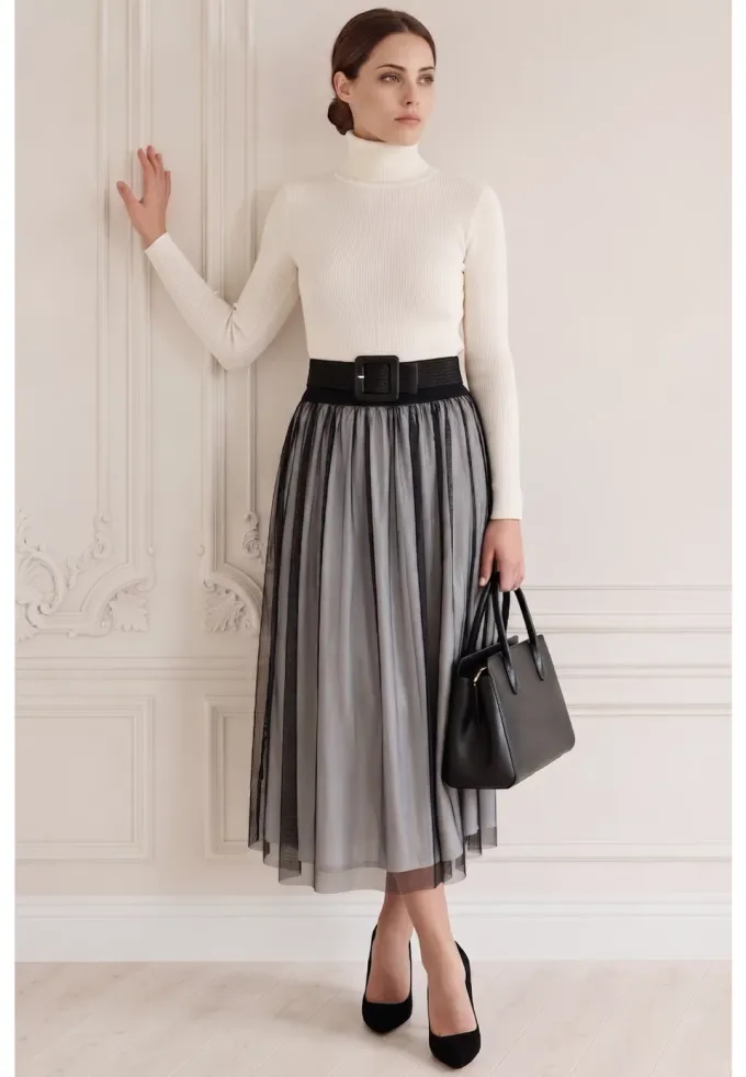 Bluza tricotata tip maleta ivory
