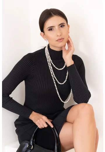 Rochie casual tricotata neagra