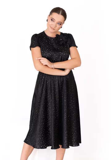 Rochie cocktail night beauty din voal negru devore