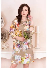 Rochie cu print floral policolor