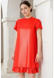 Rochie de gala red poppie din voal glittery