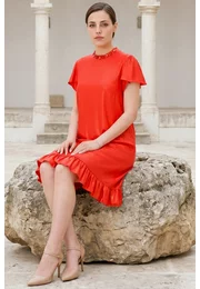 Rochie de gala red poppie din voal glittery