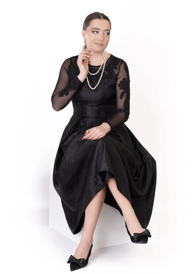 Rochie de gala transparence embroidery