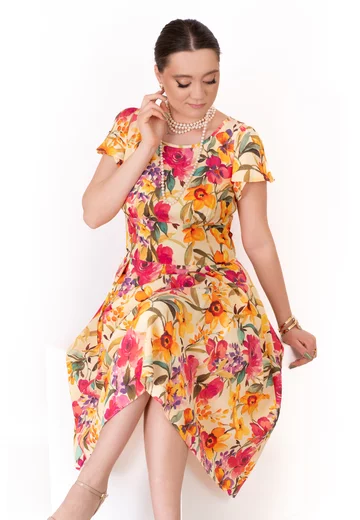 Rochie din vascoza  garden bloom