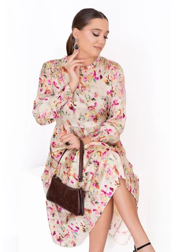 Rochie falling grace din vascoza accesorizata cu  strasuri