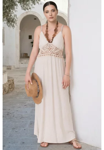 Rochie lejera grej decorata cu broderie