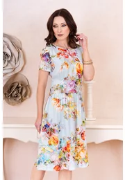 rochie midi cu imprimeu floral policolor