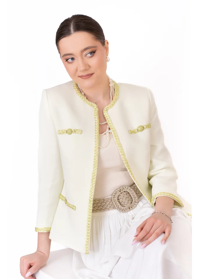 Sacou din crep cu vascoza sorbet lime