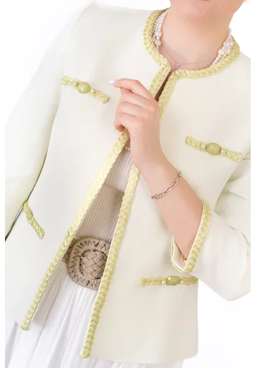 Sacou din crep cu vascoza sorbet lime