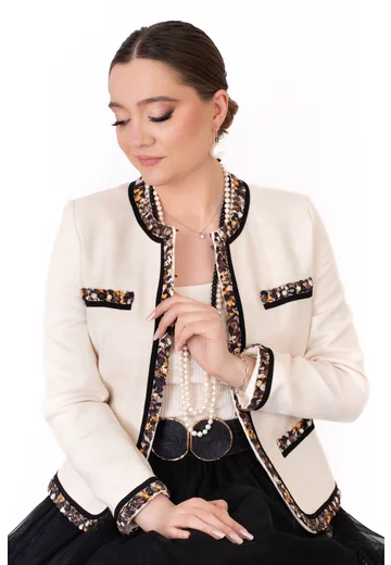 Sacou elegant cream kaleidoscope