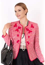 Sacou Pink Fusion cu flori