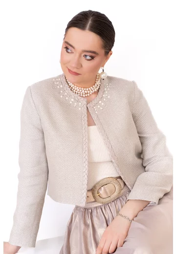 Sacou shining din tweed glitter
