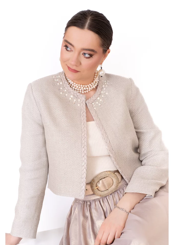 Sacou shining din tweed glitter