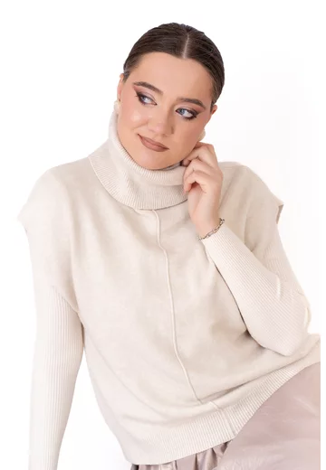 Vesta tricotata crem