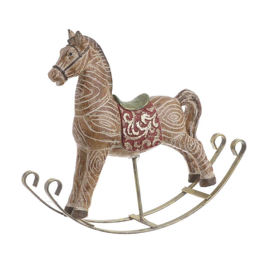 Rocking Horse Decoratiune, Polirasina, Maro