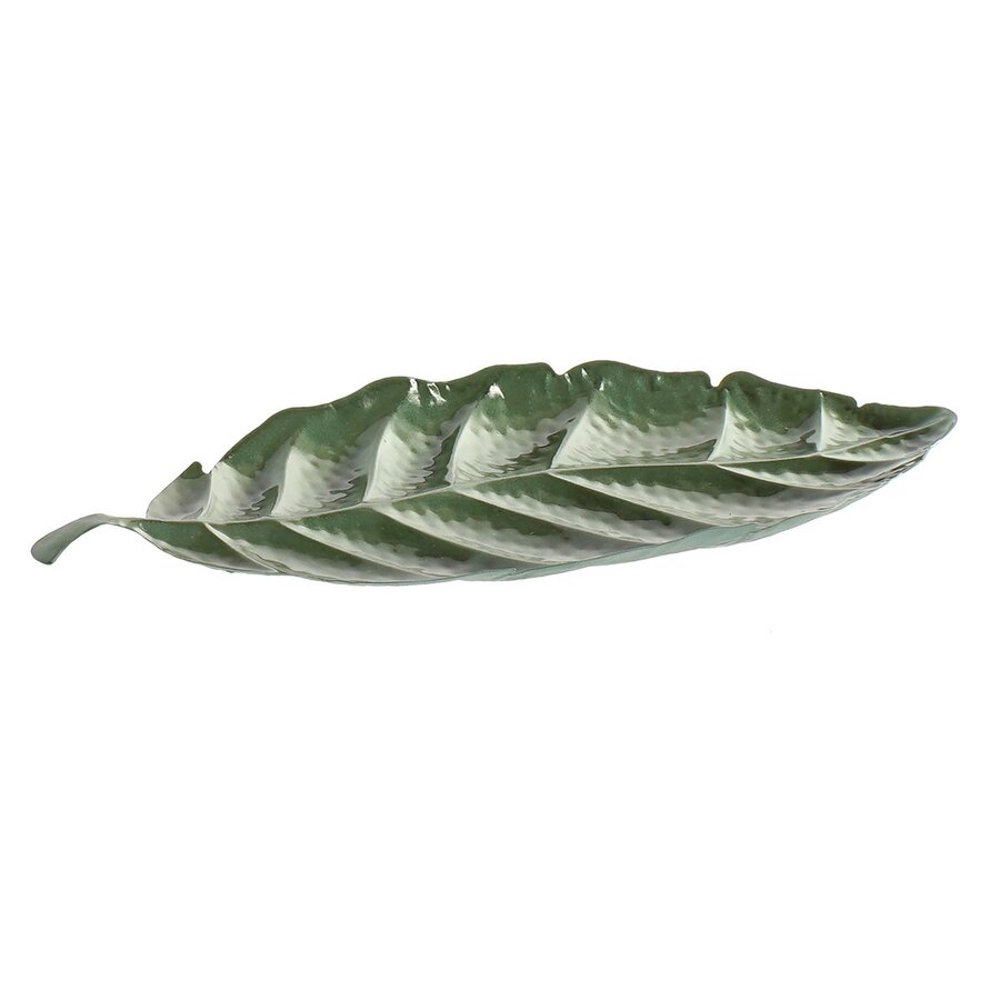 Leaf Platou decorativ, Metal, Verde