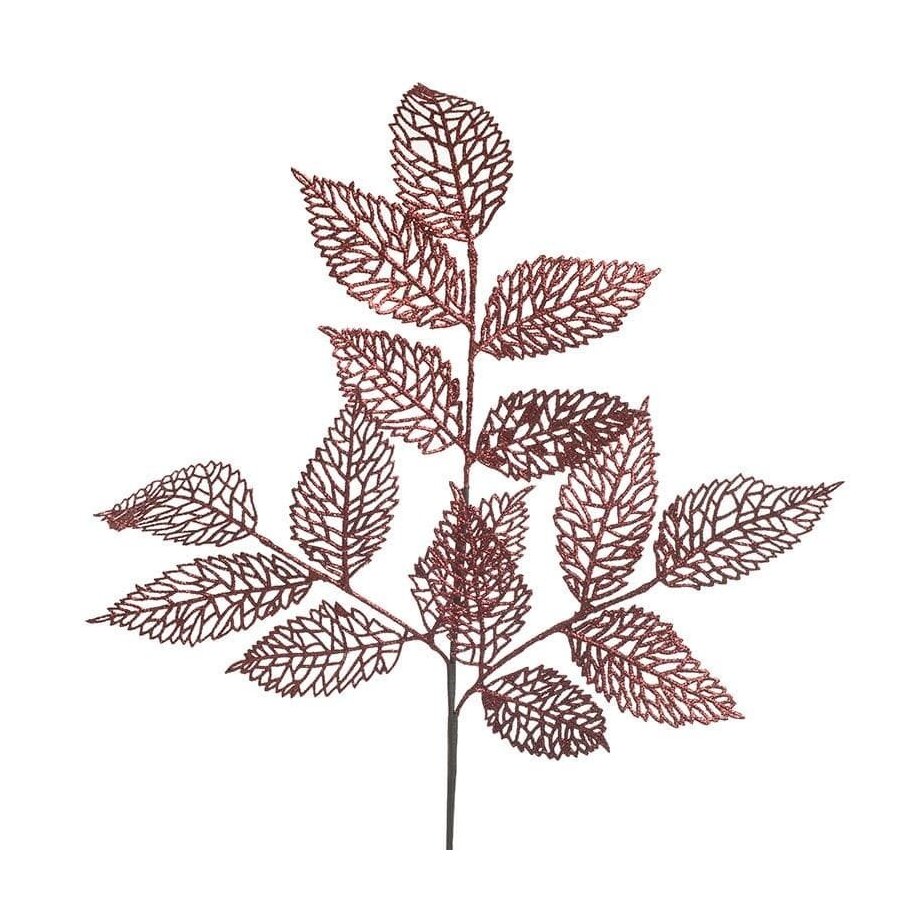 Leaf Branch Floare artificiala, Plastic, Rosu