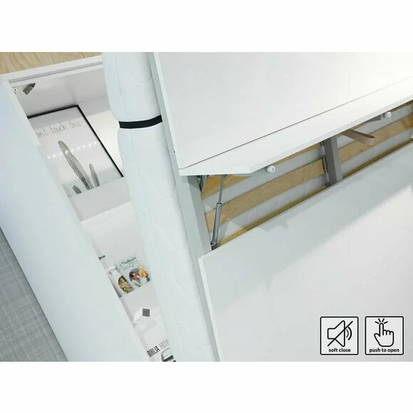 Lenart BED CONCEPT 160x200 cm - Pat rabatabil de perete vertical cu mecanism pneumatic si somiera inclusa picture - 7