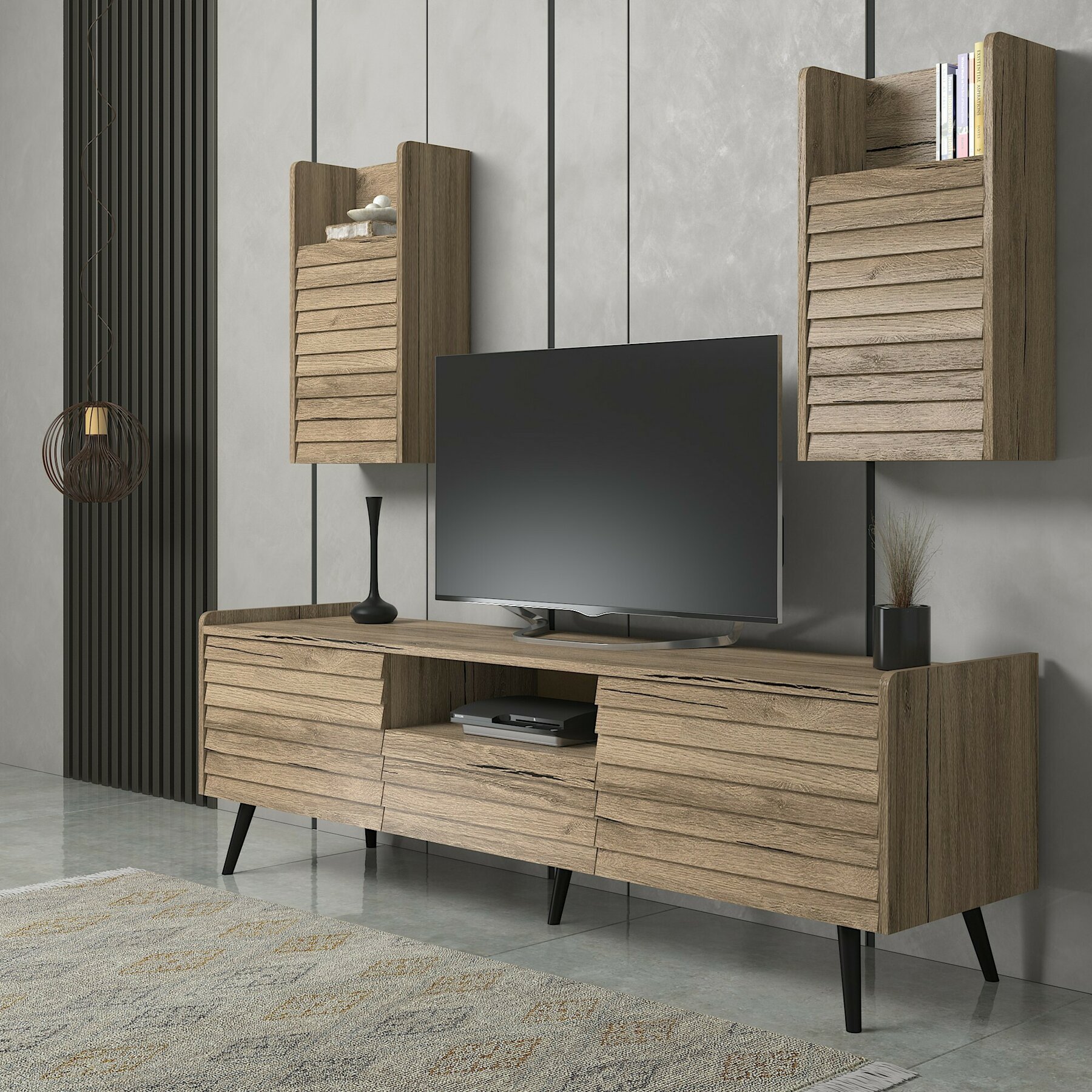 Ansamblu TV-FRN-7000-1, 180x40 cm,Pal Melaminat, Nuc