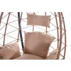 Balansoar de Gradina Alicia, 105x105x196 cm, Metal/Ratan Sintetic, Beige picture - 5