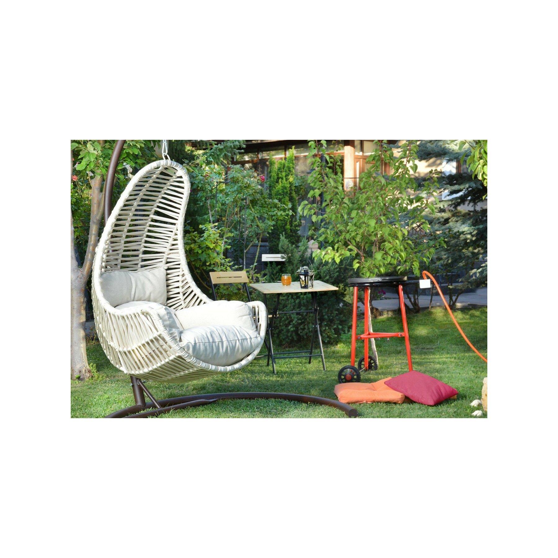 Balansoar de gradina Kule, 110x110x196 cm, Metal-Crem