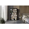 Biblioteca Fitt FP-01, 125x33x210 cm, Pal Melaminat, Grafit/Stejar/Gri Lucios picture - 6