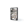 Biblioteca Fitt FP-01, 125x33x210 cm, Pal Melaminat, Grafit/Stejar/Gri Lucios picture - 4