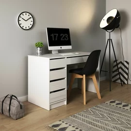 Birou Ada cu Sertare, 120x55x75 h cm, Pal Melaminat, Alb