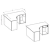 Birou de Colt Corner-2497LU03, 155x125x75 cm, Alb picture - 8