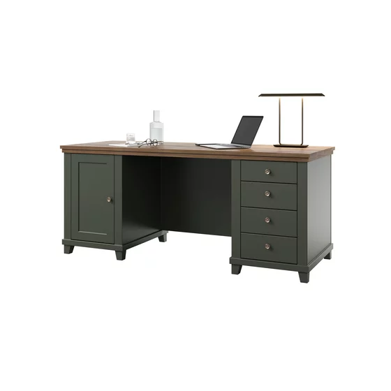 Birou Managerial Evora, 180x70x77 h cm, Verde/Stejar Lefkas picture - 5