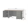 Birou Managerial Evora, 180x70x77 h cm, Verde/Stejar Lefkas picture - 7