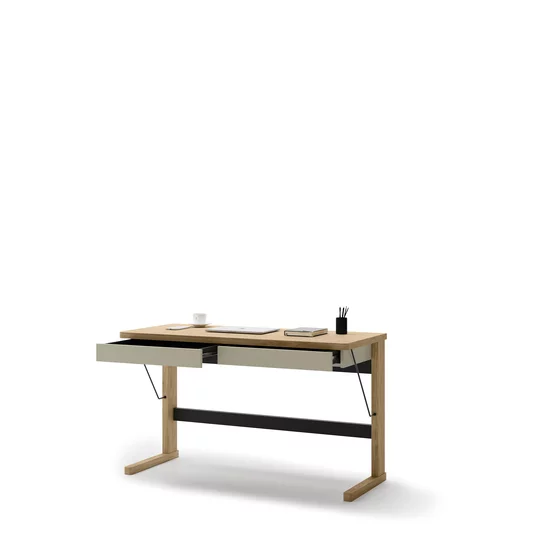 Birou Ollie OL-06, 131x56x77 cm, Stejar/Casmir picture - 5