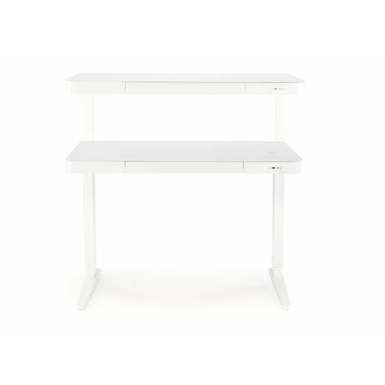 Birou Reglabil Pe Inaltime, Hansen 52, 120x60x77-120 cm, Metal/Sticla, Alb picture - 5