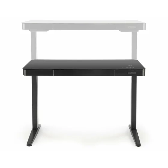Birou Reglabil Pe Inaltime, Hansen 52, 120x60x77-120 cm, Metal/Sticla, Negru picture - 5
