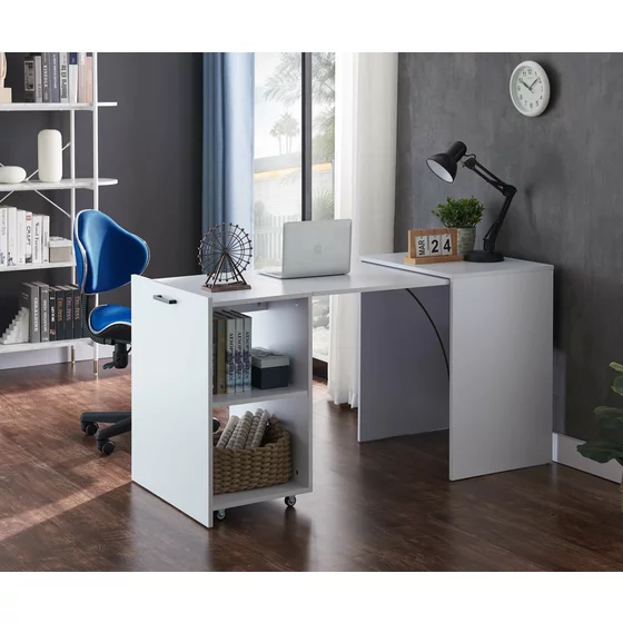Birou Smart, 140x60x72 CM, Pal Melaminat, Alb picture - 1