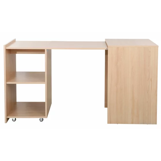 Birou Transformabil Smart, 140x60x72 CM, Pal Melaminat, Stejar Natur picture - 8