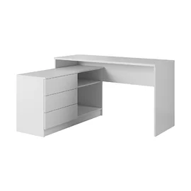 Birou Teo, 138.2x50.4x76 cm, Alb Mat