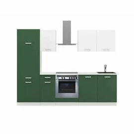 Bucatarie Toni 260 cm, Verde/Alb
