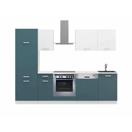 Bucatarie Toni 270 cm, Albastru SKAGERRAK/Alb