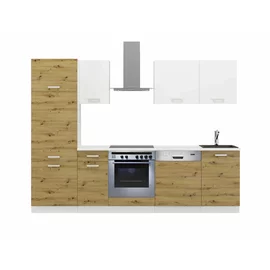 Bucatarie Toni 270 cm, Stejar Artisan/Alb