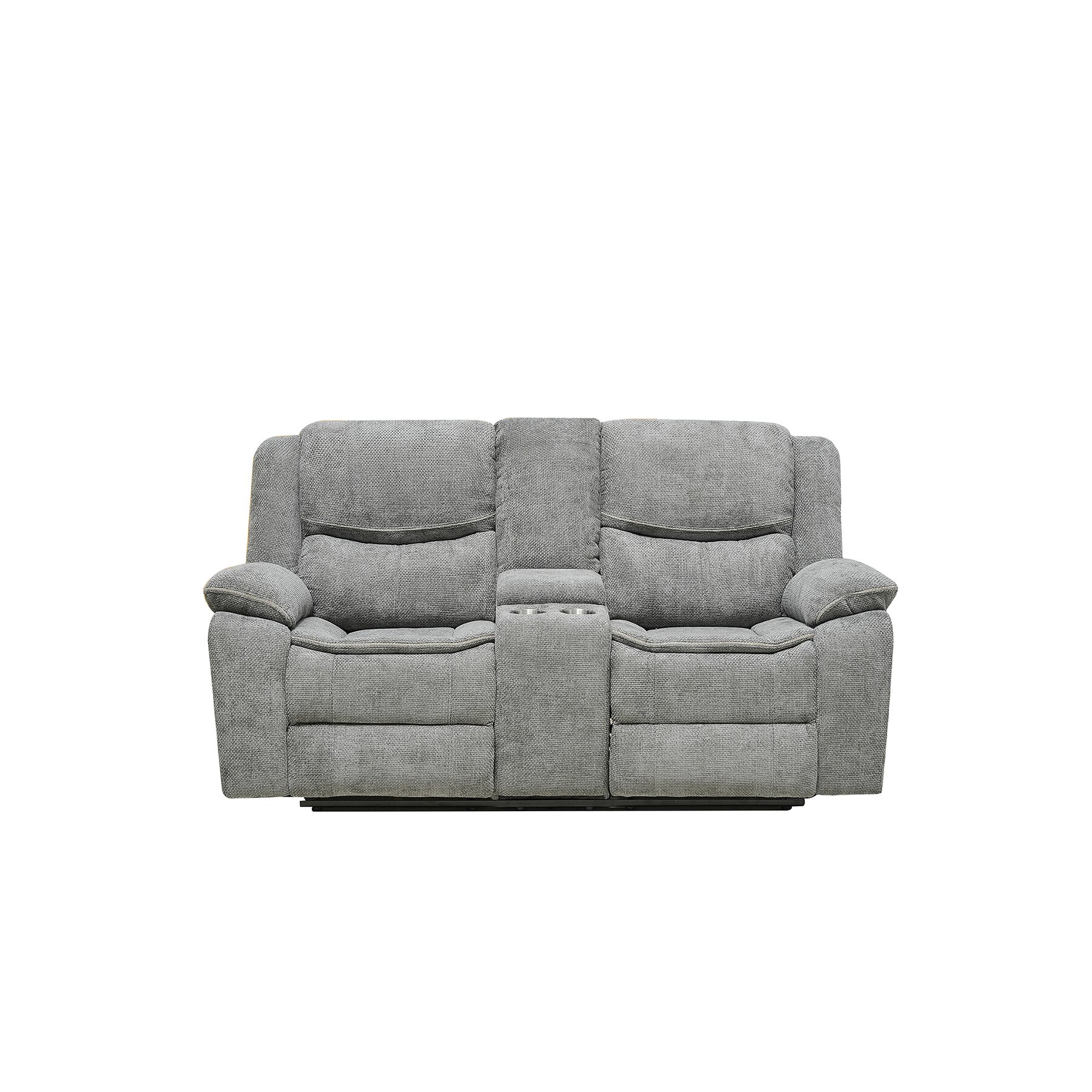 Canapea cu Recliner Arcadia 2L, 190x98x104 cm, Stofa, Gri