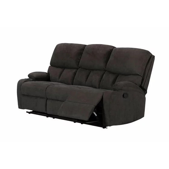 Canapea cu Recliner ASTHA 3R, 187x94x102 cm, Stofa, Maro picture - 2