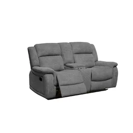 Canapea cu Recliner Carole 2L, 196x101x101 cm, Stofa, Gri