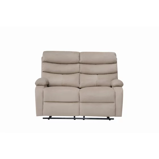 Canapea cu Recliner Denton 2L, 134x94x103 cm,  Stofa, Beige picture - 1