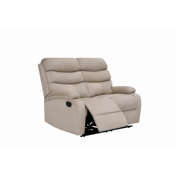 Canapea cu Recliner Denton 2L, 134x94x103 cm,  Stofa, Beige picture - 3