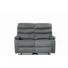 Canapea cu Recliner Denton 2L, 134x94x103 cm,  Stofa, Gri picture - 1